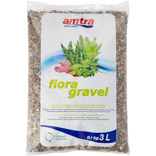 flora gravel croci fondo naturale 3 litri amtra